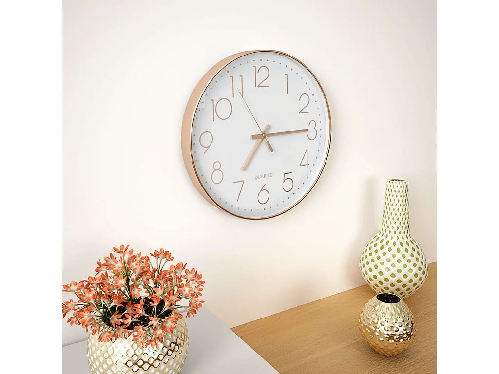 Reloj de pared 30 cm oro rosa