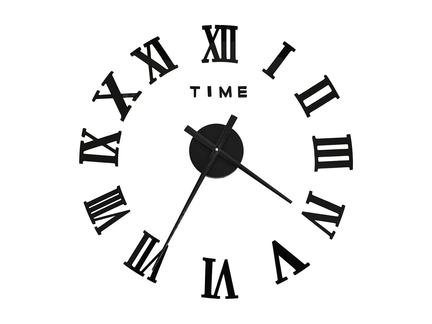 Horloge murale 3D Design moderne Noir 100 cm XXL