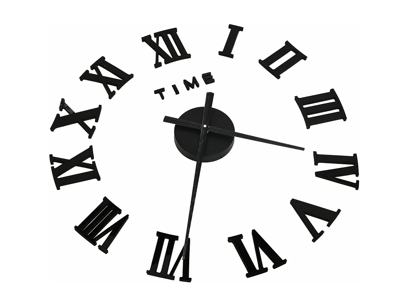 Horloge murale 3D Design moderne Noir 100 cm XXL