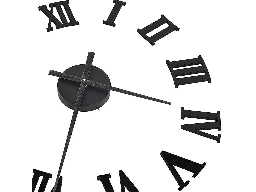 Horloge murale 3D Design moderne Noir 100 cm XXL