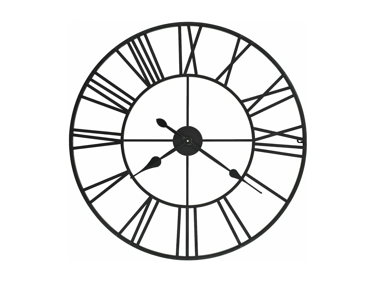 Horloge murale vintage avec mouvement à quartz Métal 80 cm XXL