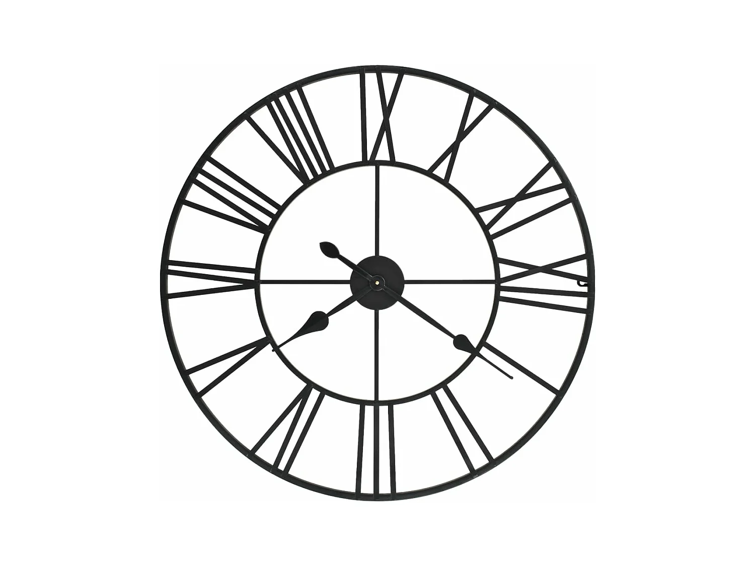 Horloge murale vintage avec mouvement à quartz Métal 80 cm XXL