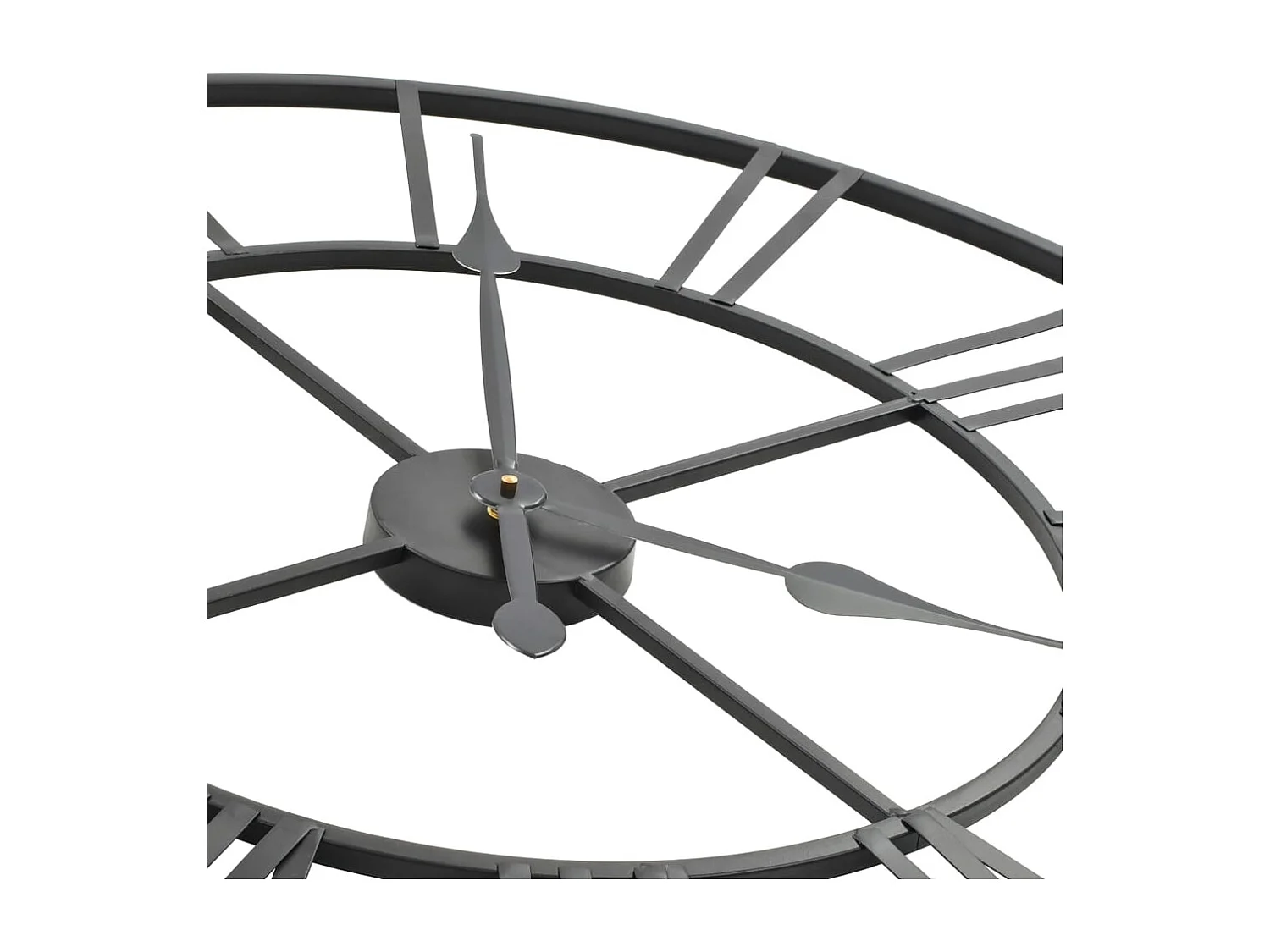 Horloge murale vintage avec mouvement à quartz Métal 80 cm XXL