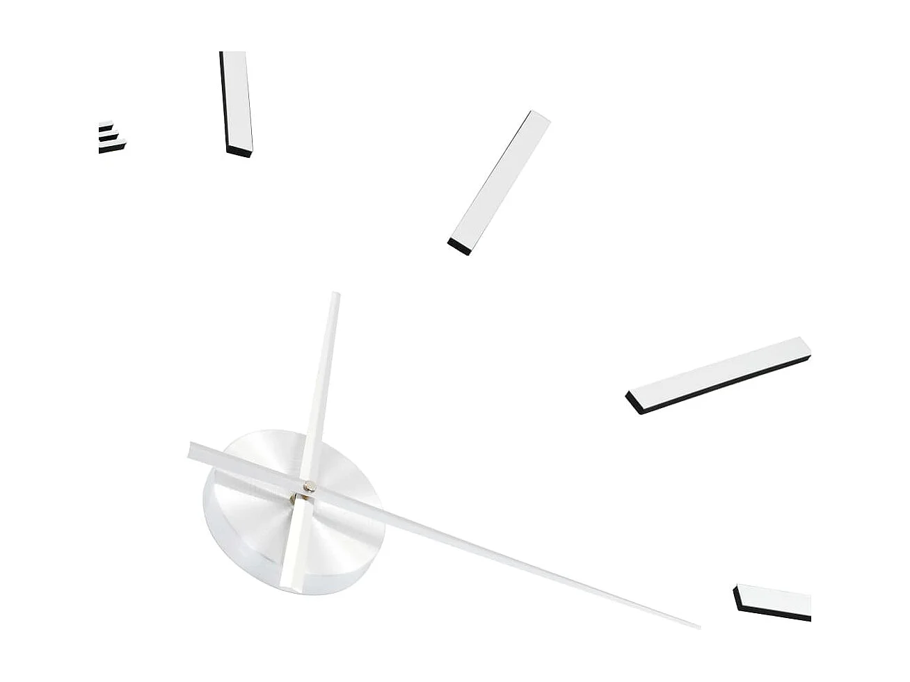 Reloj de pared 3D Diseño moderno 100 cm XXL Plata