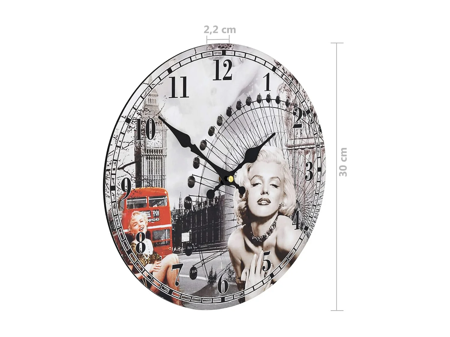 Orologio da parete vintage 30 cm