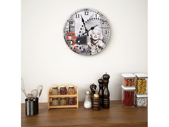 Orologio da parete 25 cm OM 3304 Nero