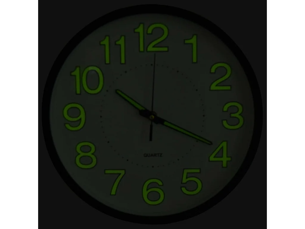 Horloge murale lumineuse Noir 30 cm
