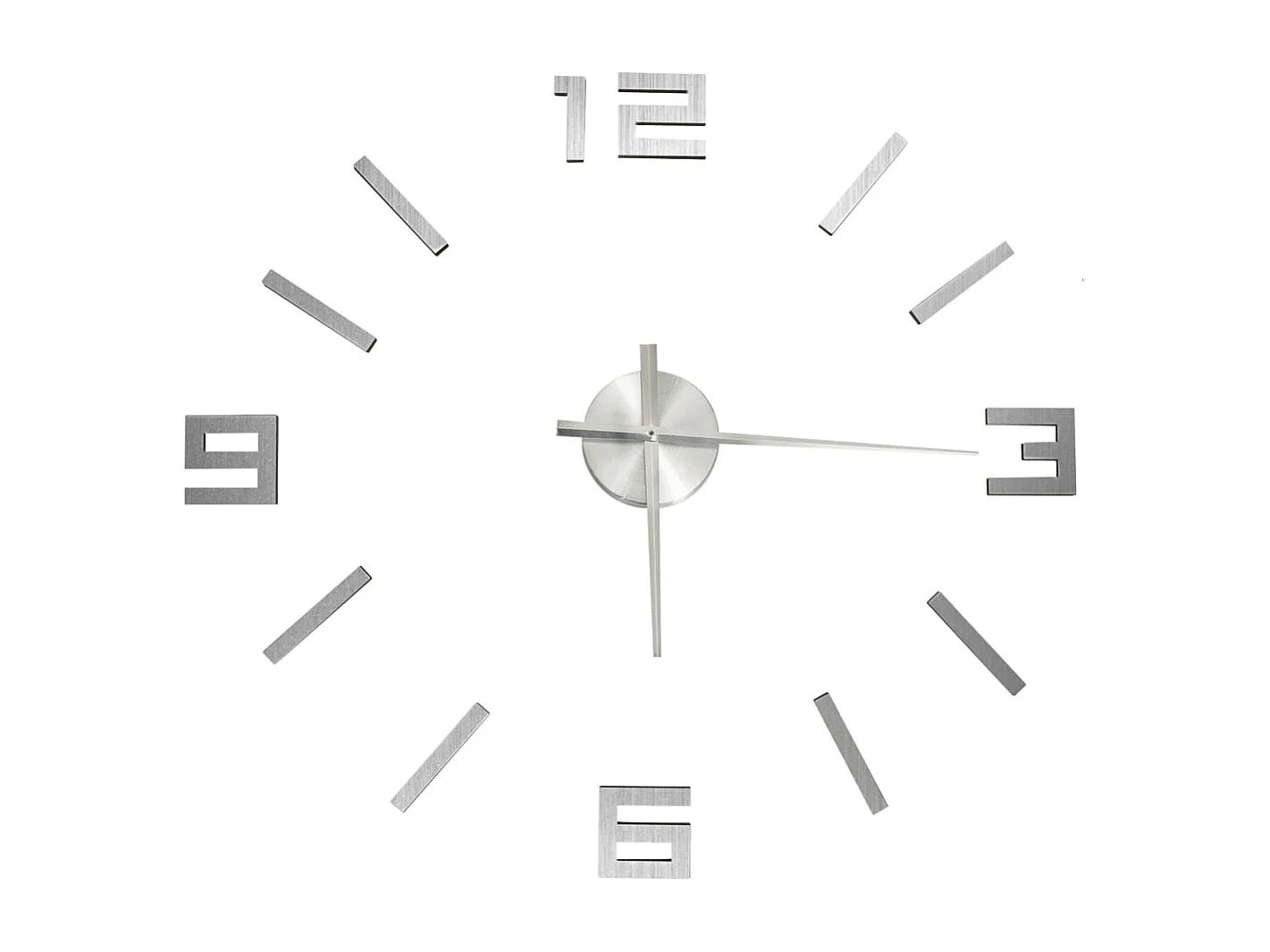 Relógio de parede 3D Design Moderno Prata 100 cm XXL