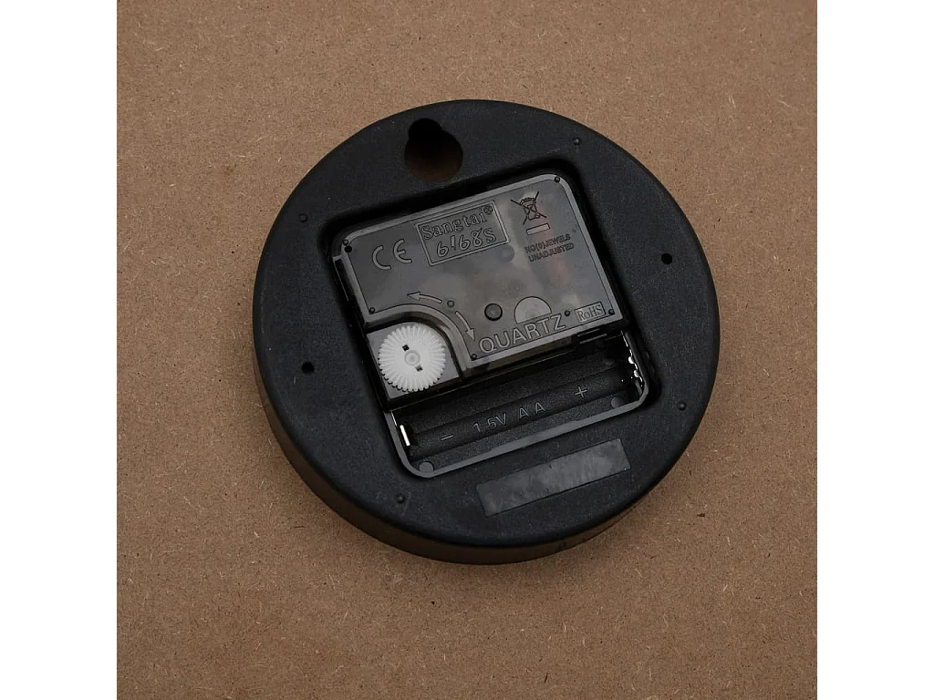 Horloge murale jaune et noir Ø30 cm bois d'ingénierie