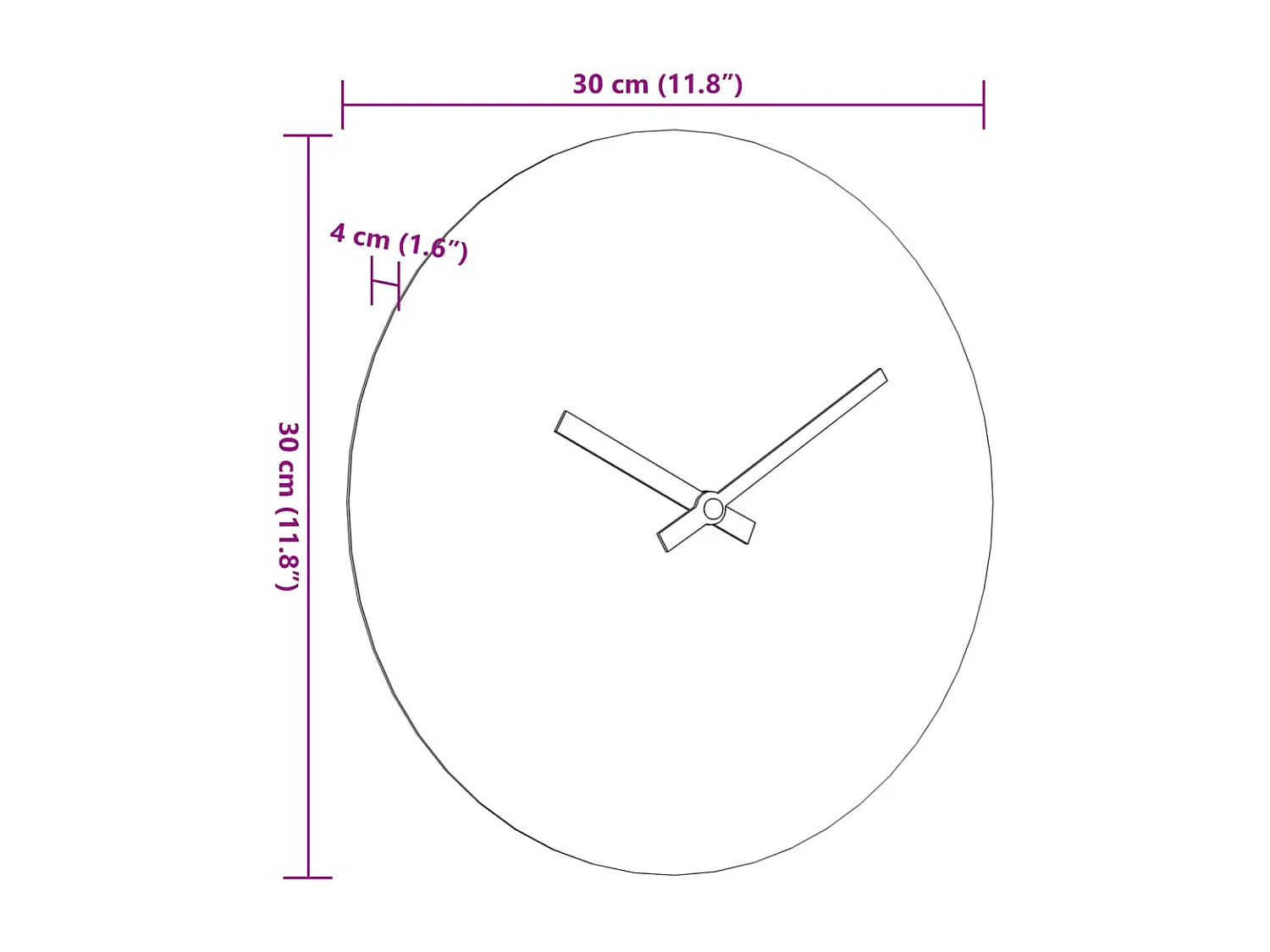 Horloge murale jaune et noir Ø30 cm bois d'ingénierie