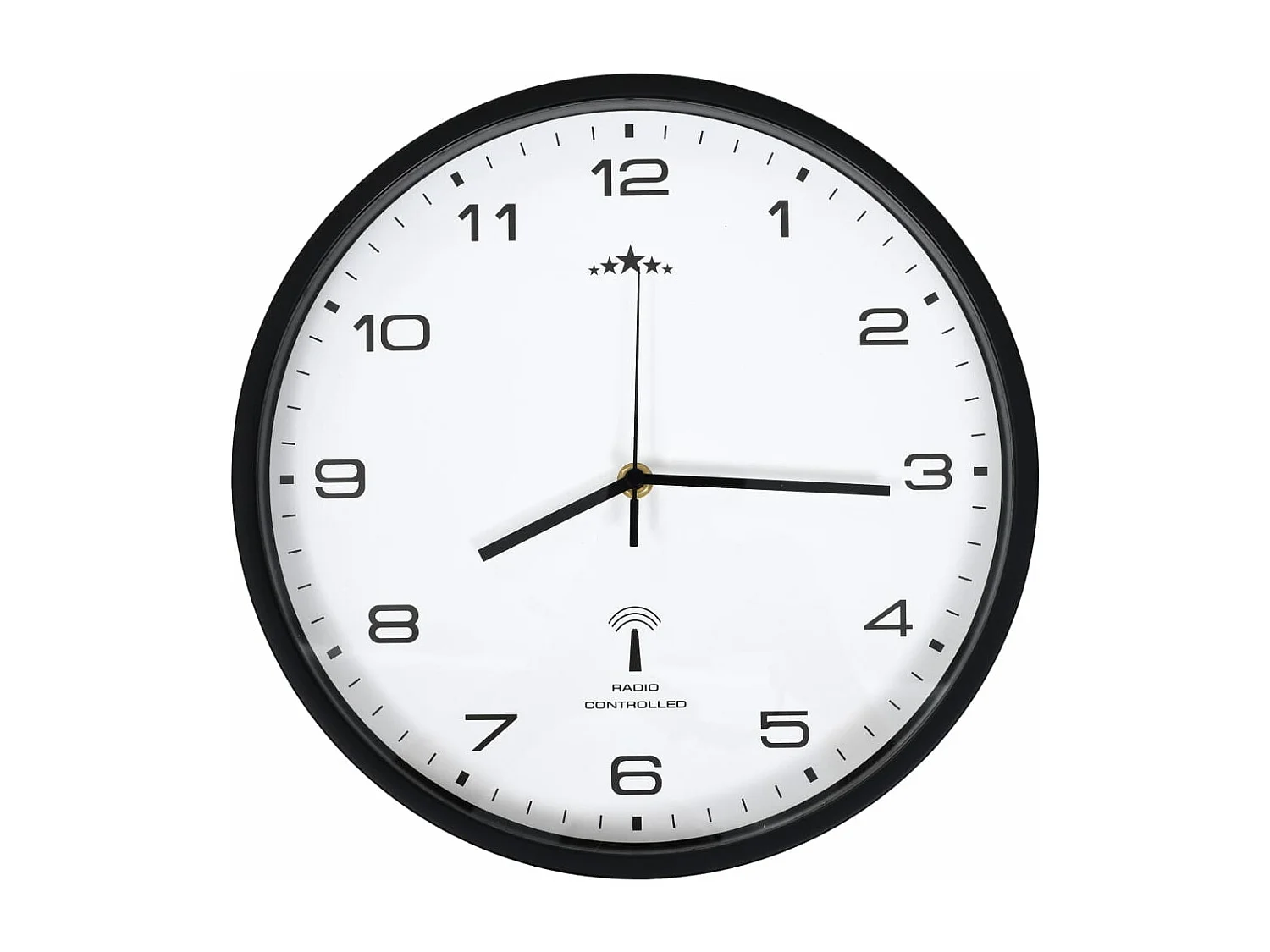 Horloge murale radioguidée Mouvement à quartz 31 cm Blanc/noir