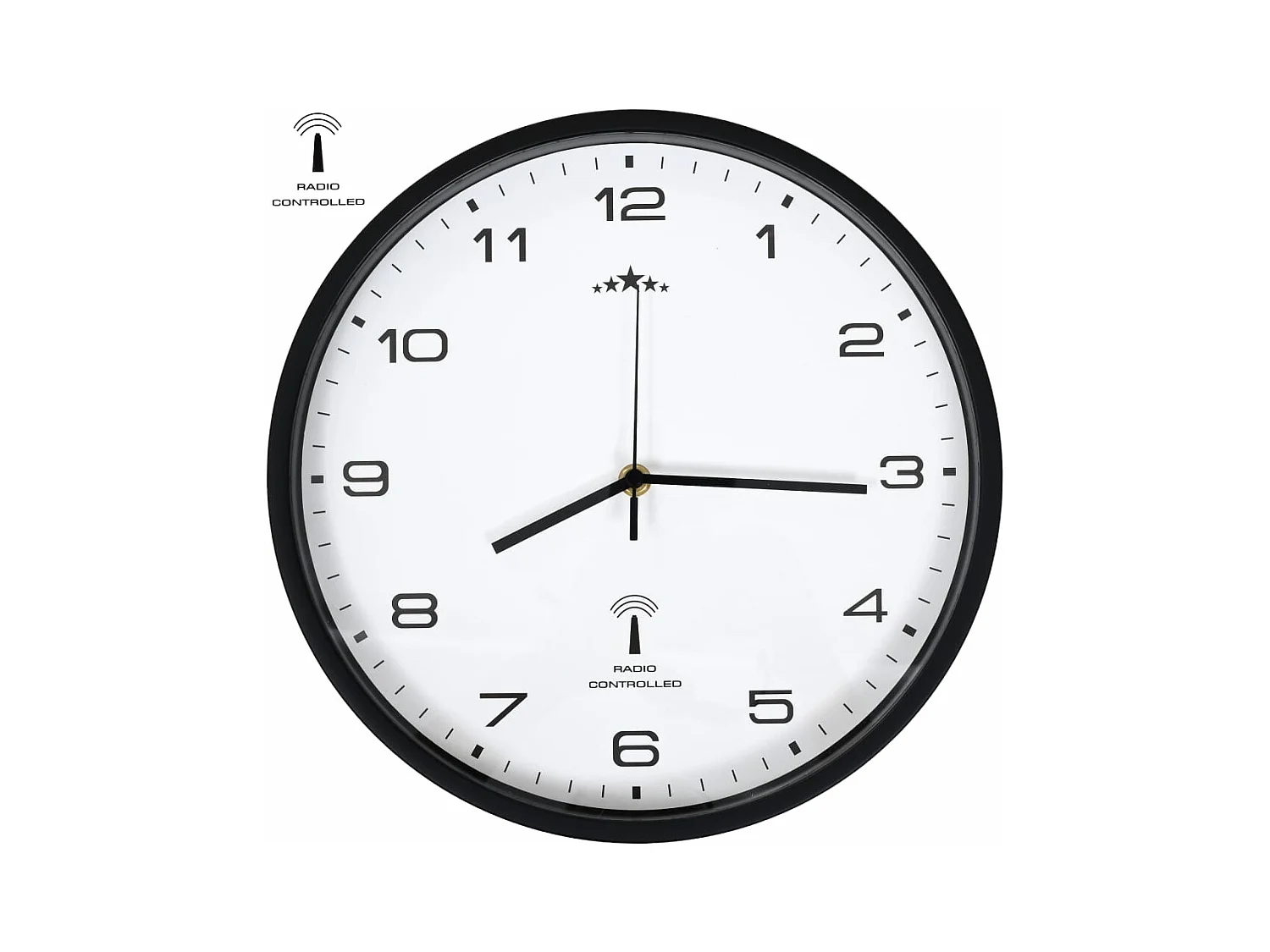 Horloge murale radioguidée Mouvement à quartz 31 cm Blanc/noir