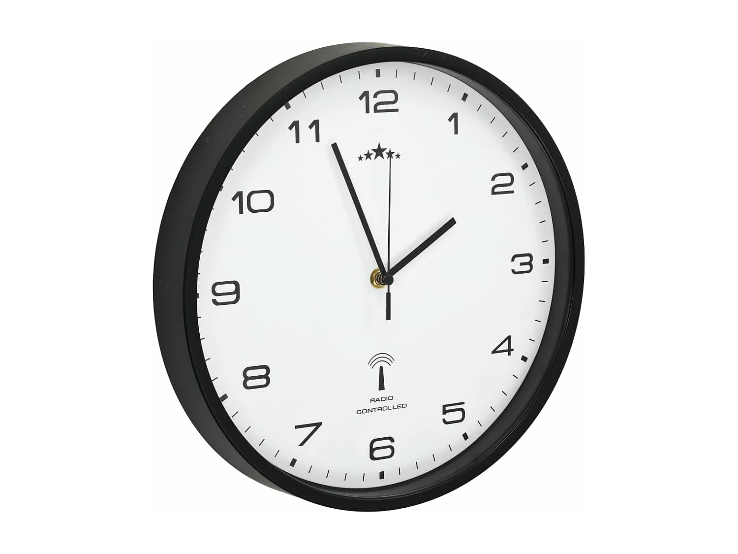 Horloge murale radioguidée Mouvement à quartz 31 cm Blanc/noir