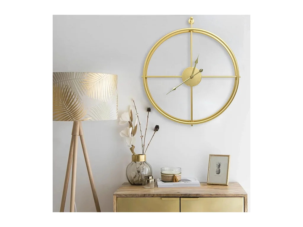 Horloge murale Doré 52 cm Fer