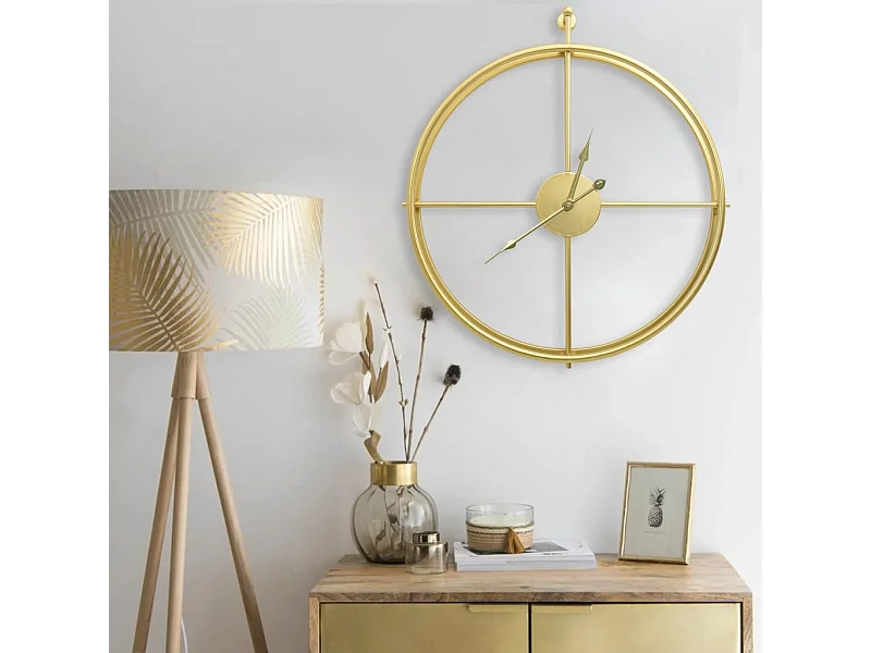 Wandklok Goud 52 cm Ijzer