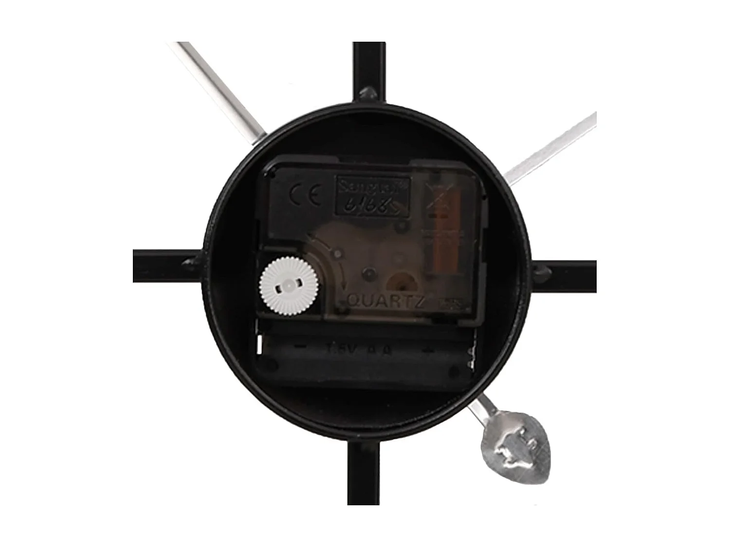 Orologio da parete nero Ø50 cm in ferro