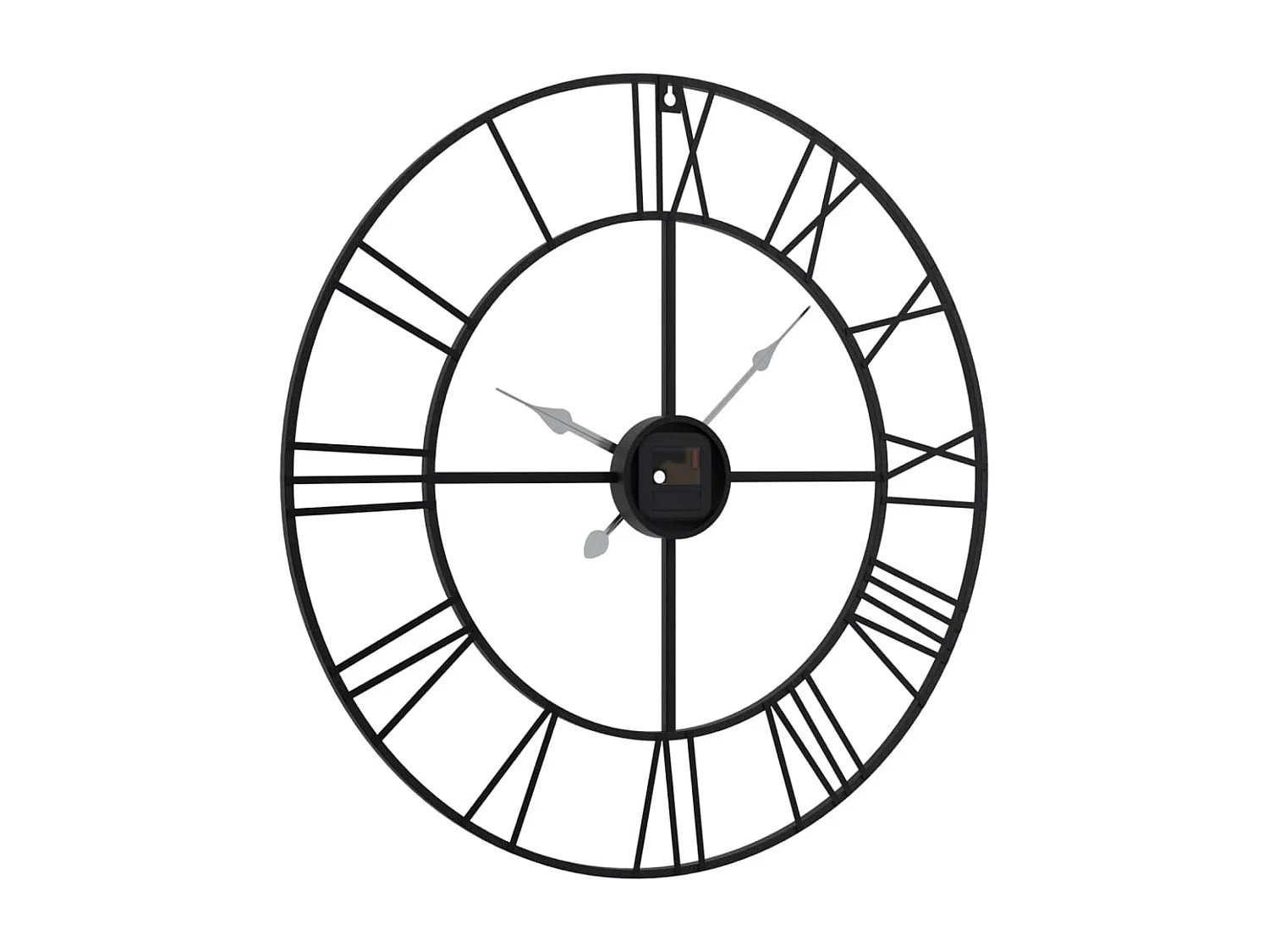 Orologio da parete nero Ø50 cm in ferro