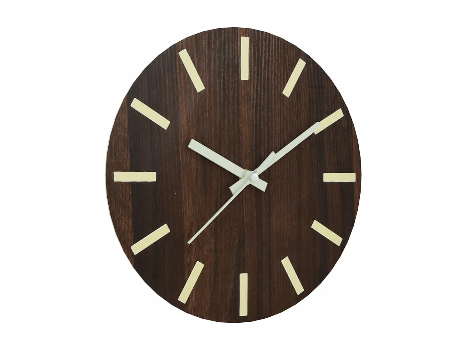 Horloge murale et échelles et aiguilles lumineuses marron Ø30cm