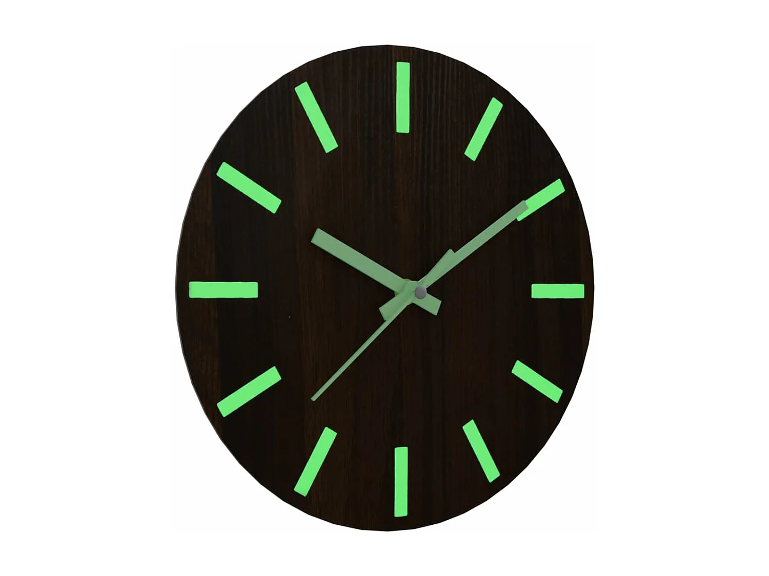 Horloge murale et échelles et aiguilles lumineuses marron Ø30cm