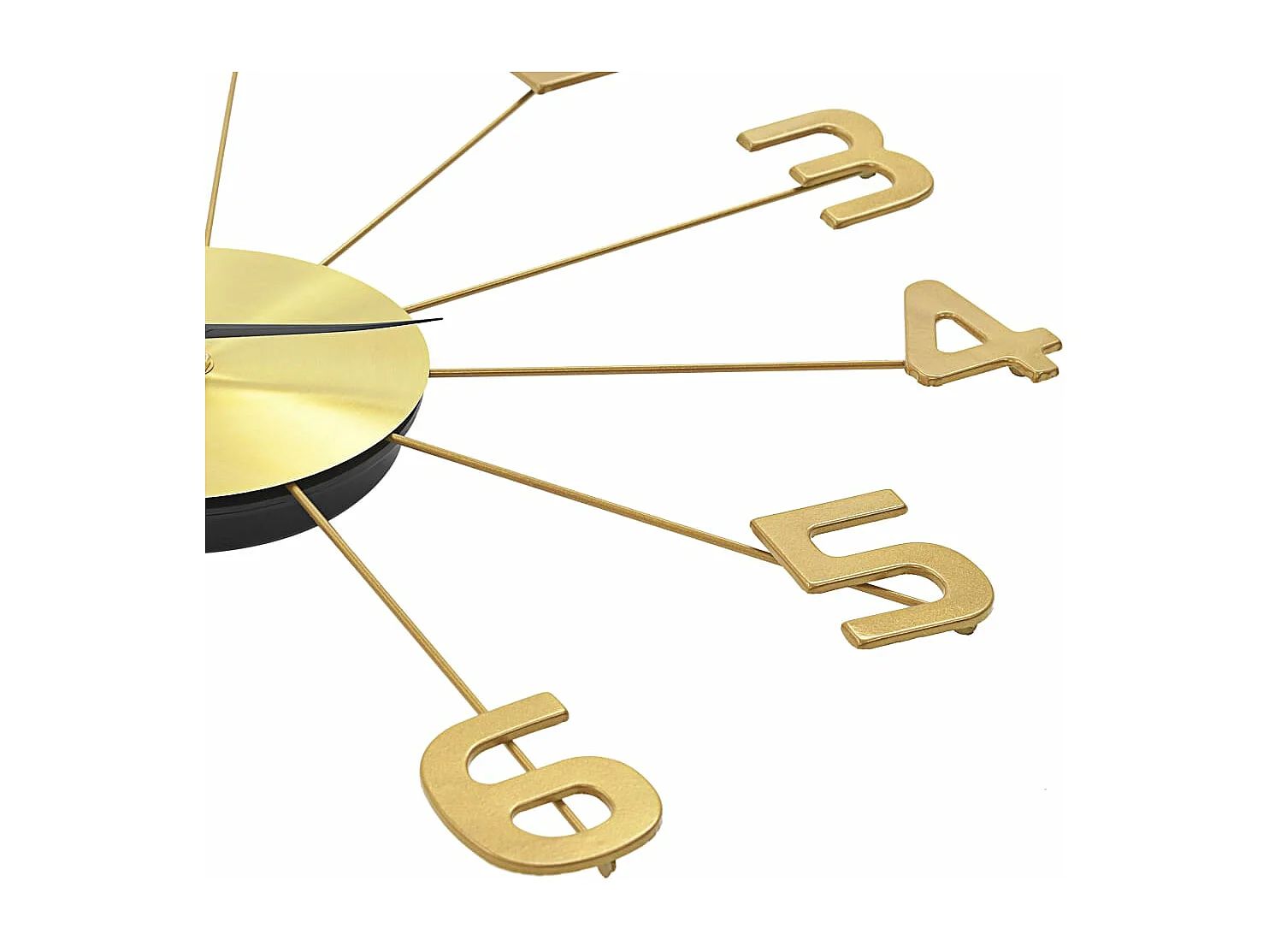 Relógio de parede Metal 50 cm Dourado