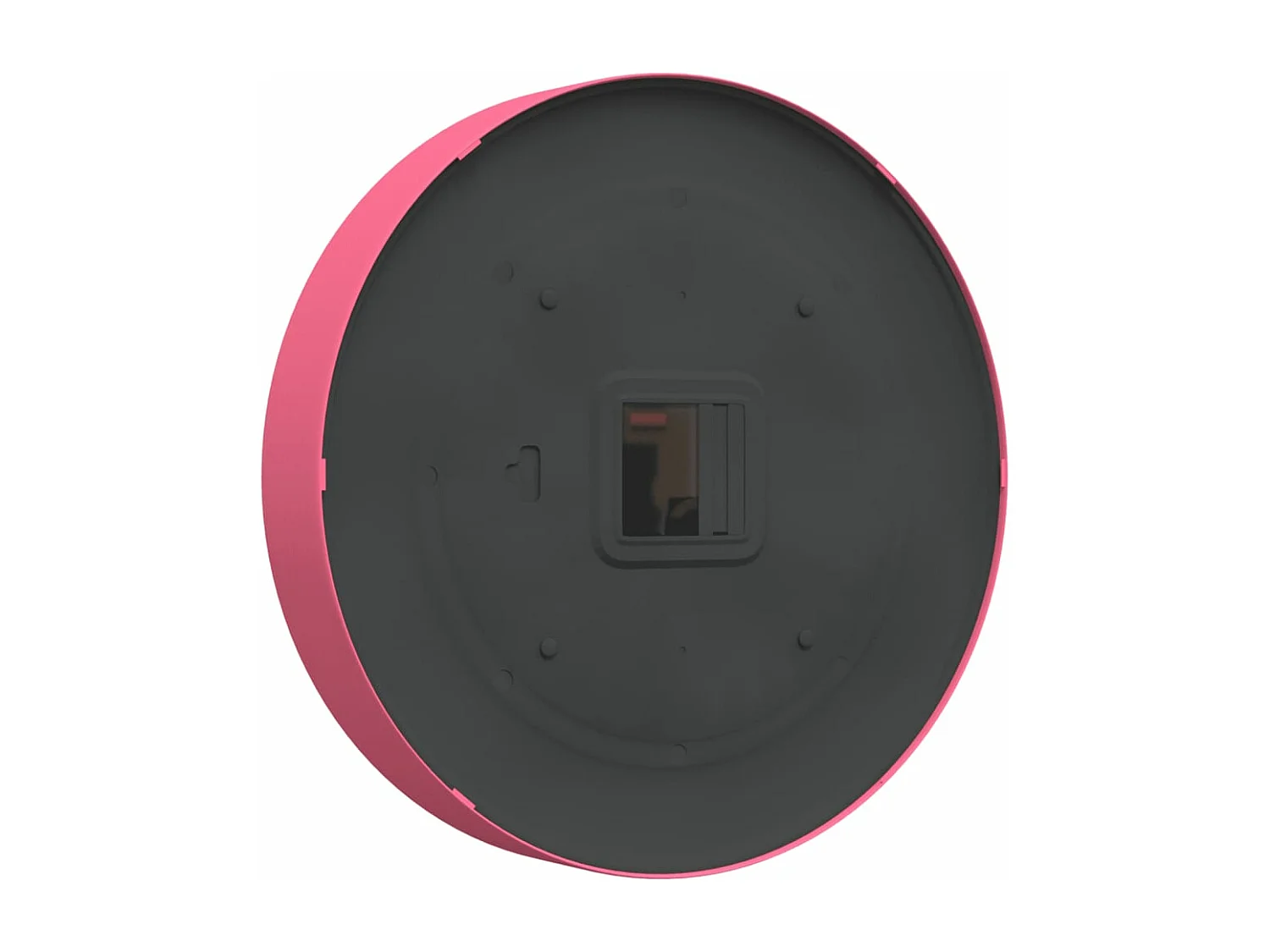 Horloge murale rose Ø25,5 cm polystyrène et verre