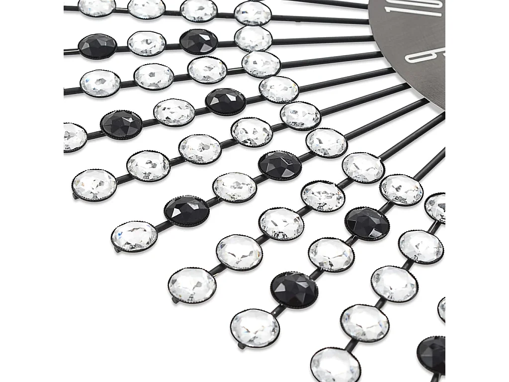 Relógio de parede Metal 43 cm Preto