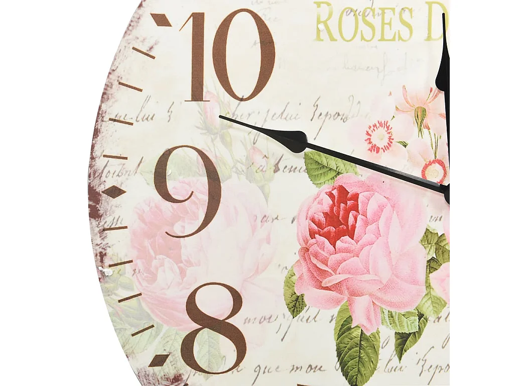 Relógio de parede vintage Flor 60 cm