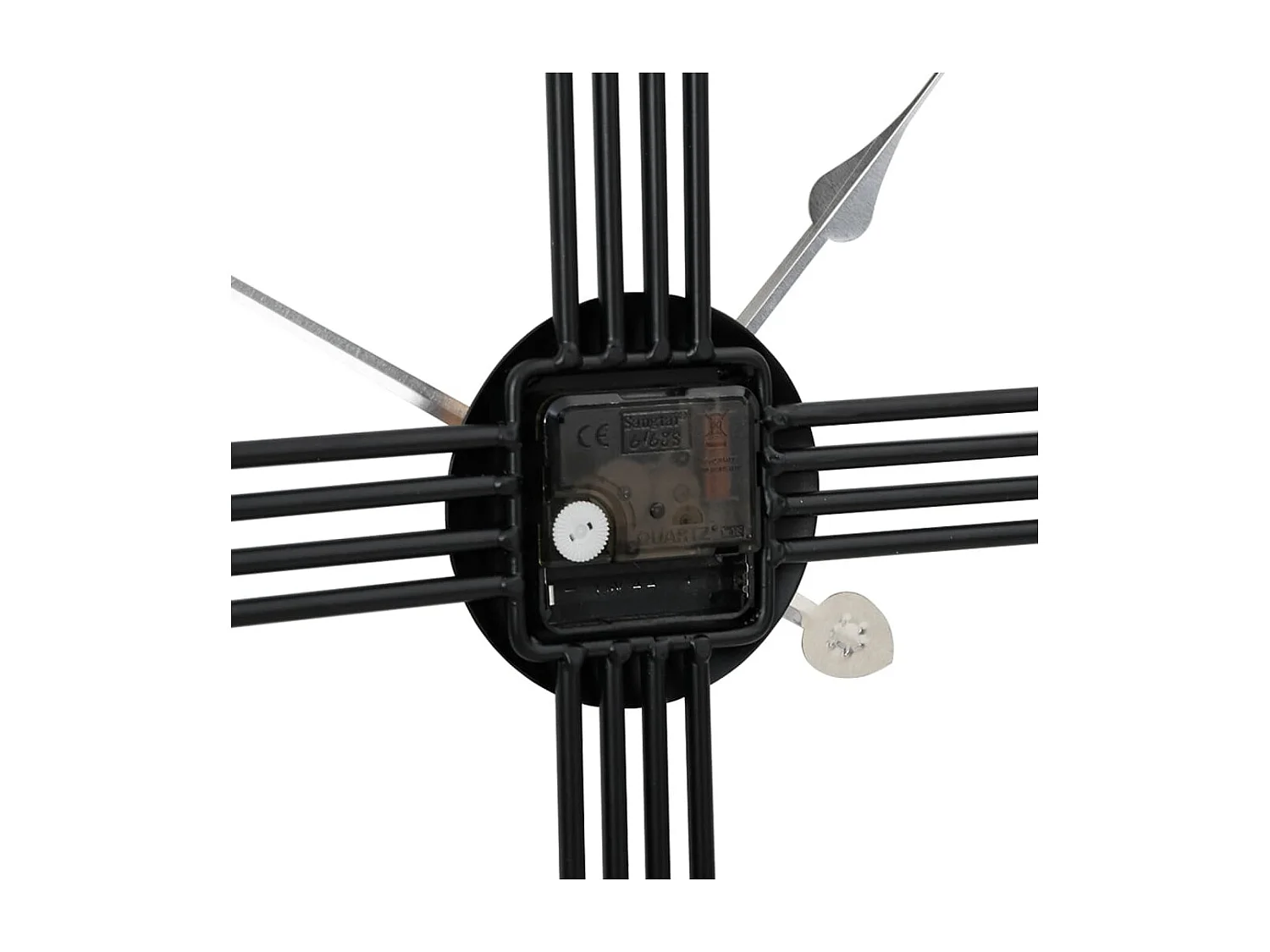 Zwarte wandklok Ø60 cm ijzer