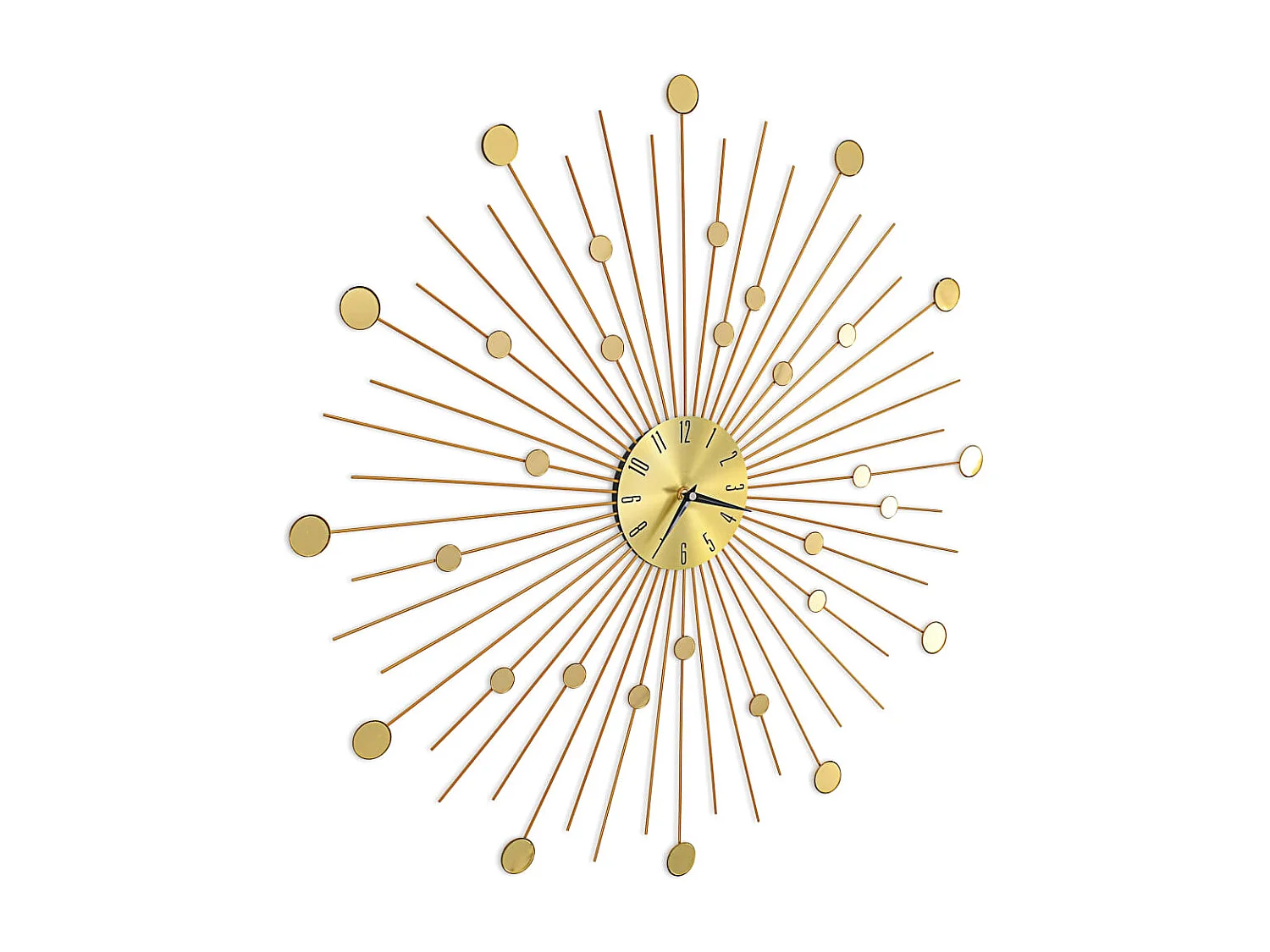 Relógio de parede Metal 70 cm Dourado