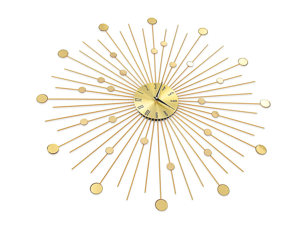 Relógio de parede Metal 70 cm Dourado