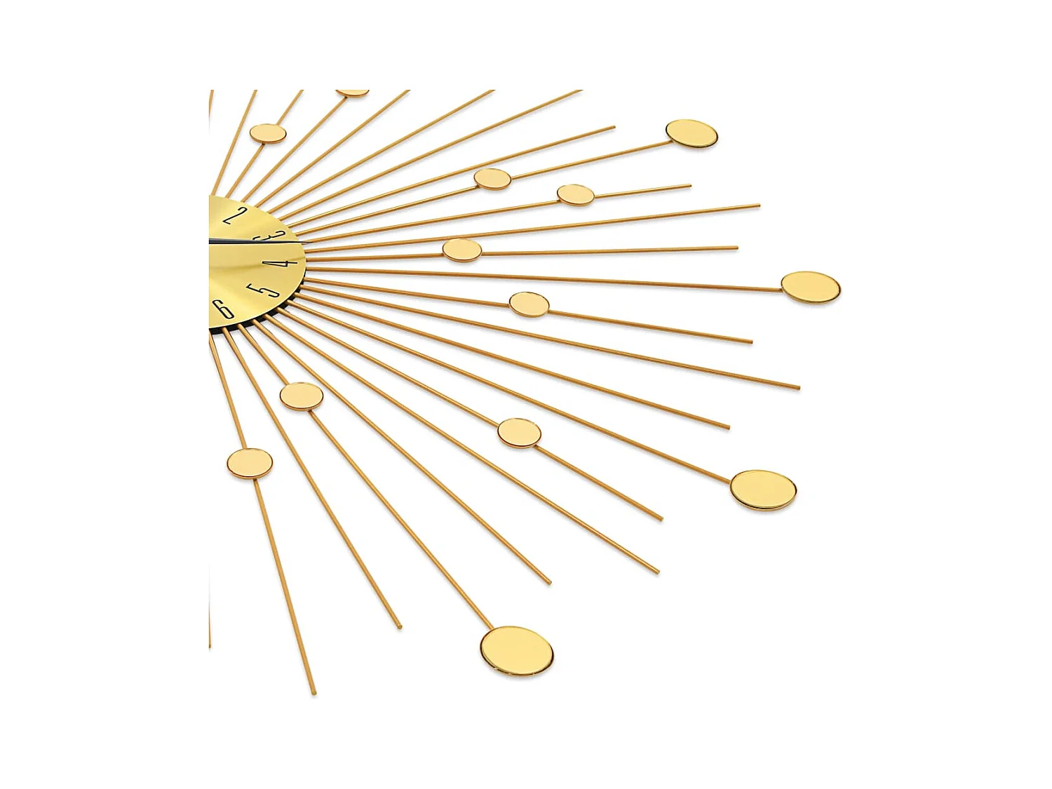 Horloge murale Métal 70 cm Doré