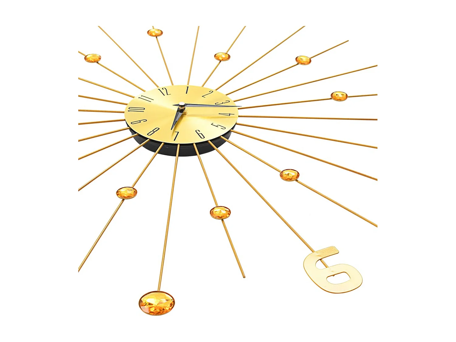 Wanduhr Metall 70 cm Gold