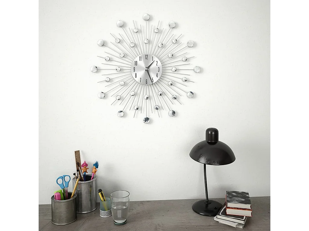 Relógio de parede com movimento de quartzo Design moderno 50 cm