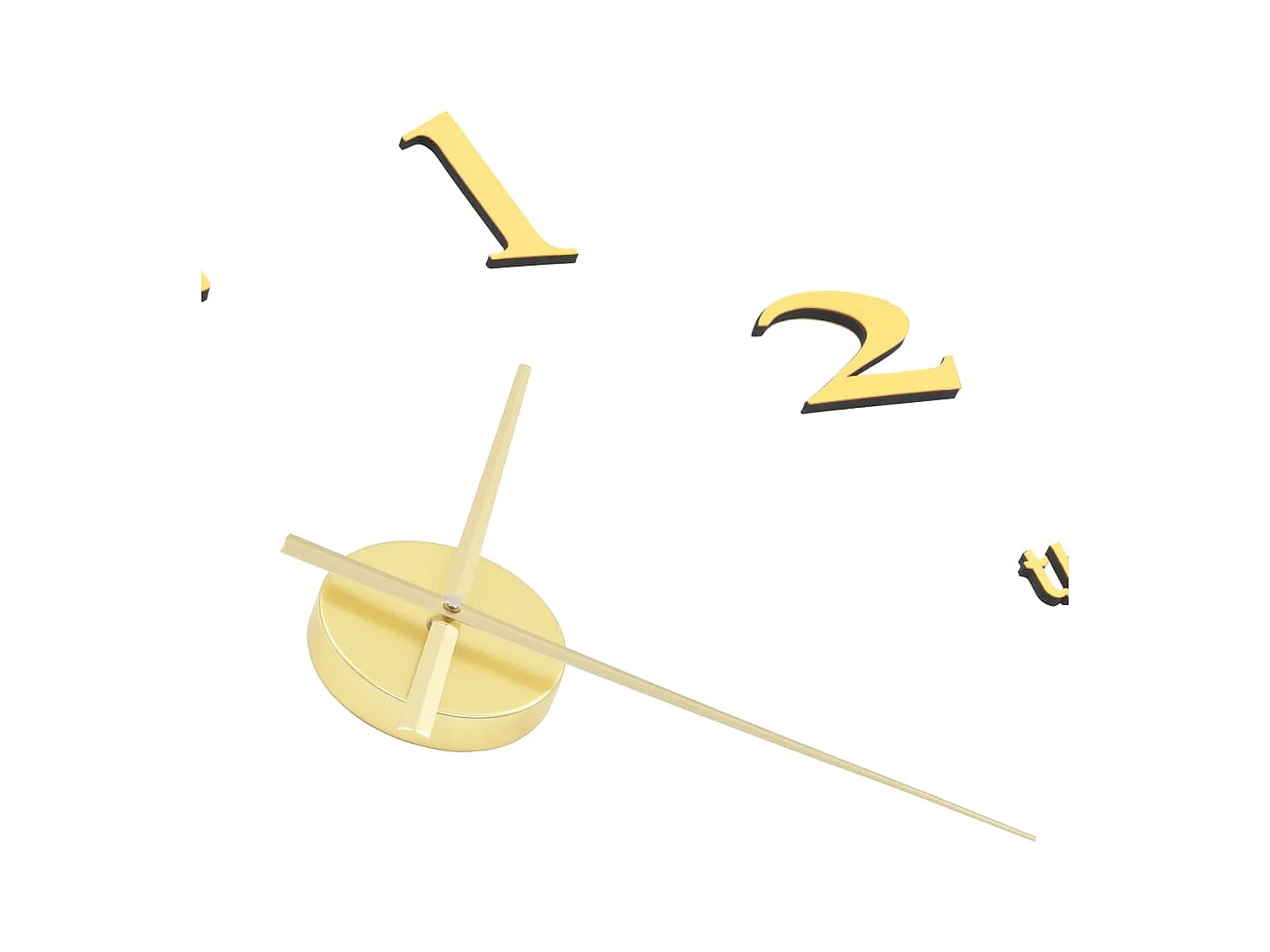 Relógio de parede 3D Design moderno 100 cm XXL dourado
