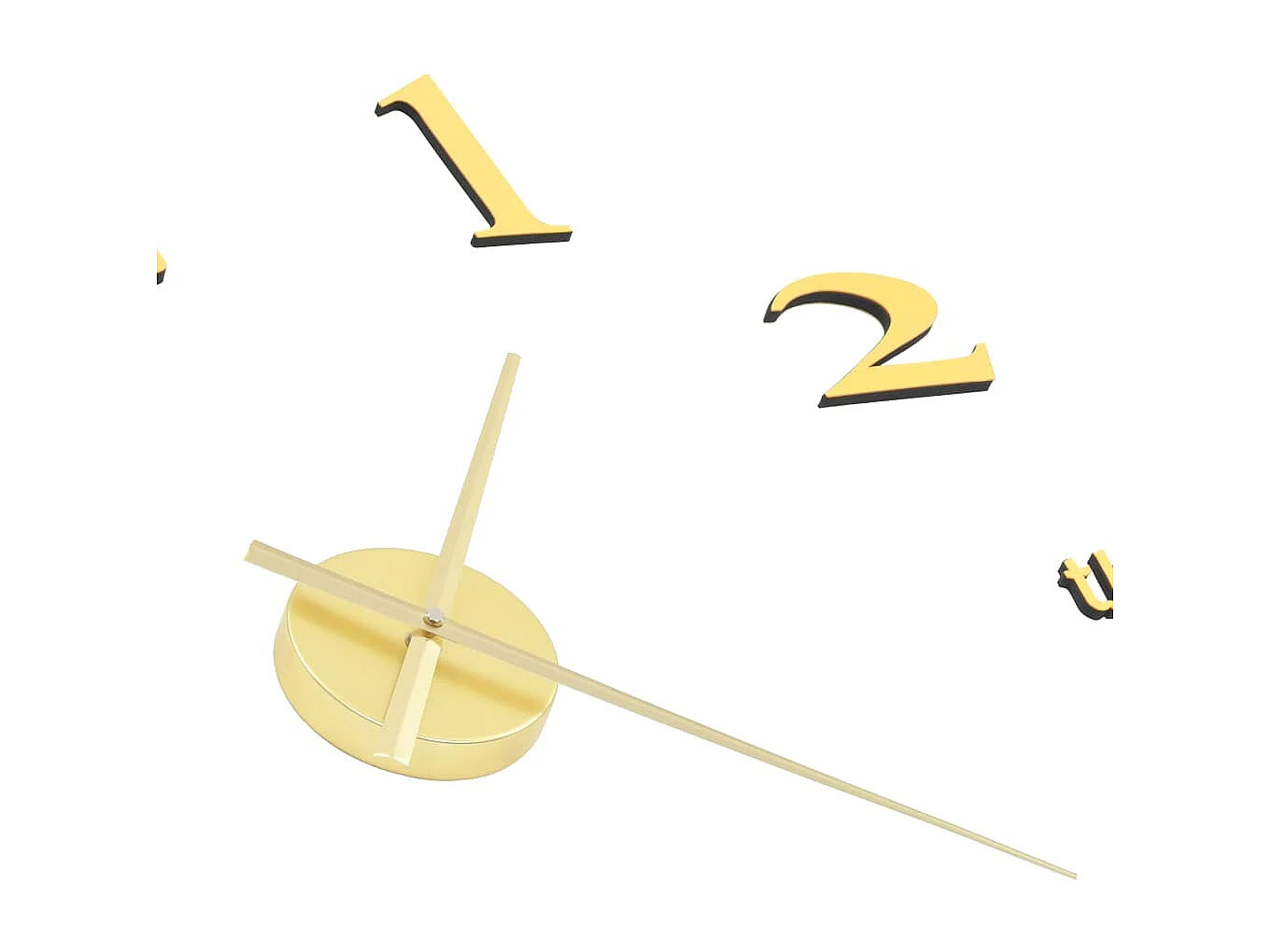 Relógio de parede 3D Design moderno 100 cm XXL dourado