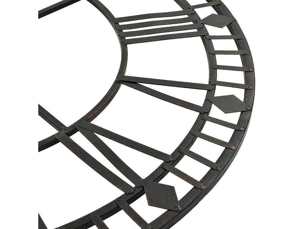 Relógio de parede vintage com movimento quartzo Metal 60 cm XXL