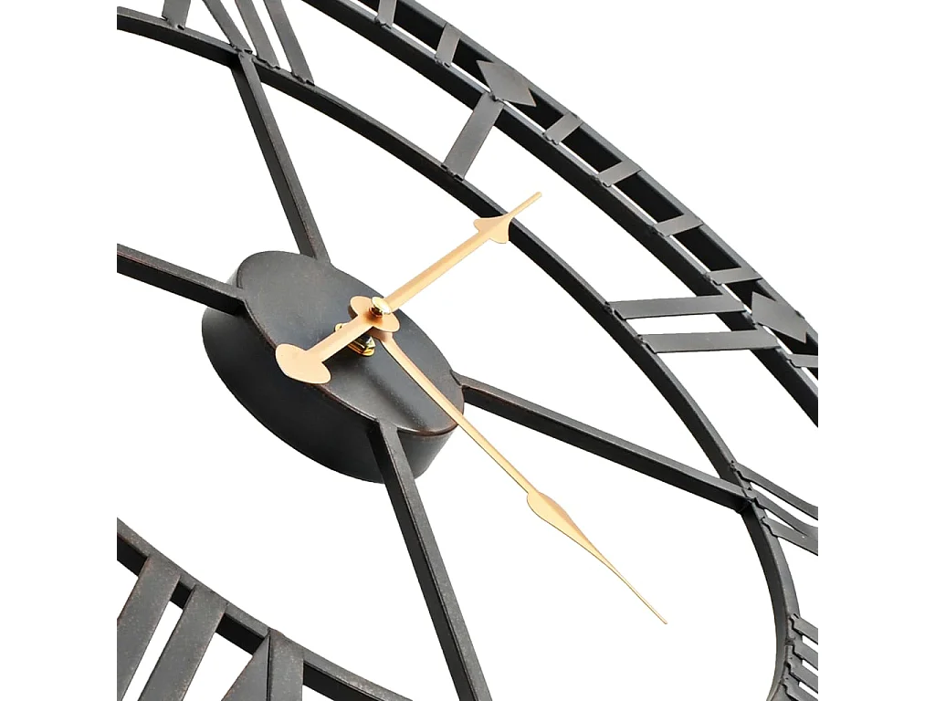 Horloge murale vintage avec mouvement à quartz Métal 60 cm XXL