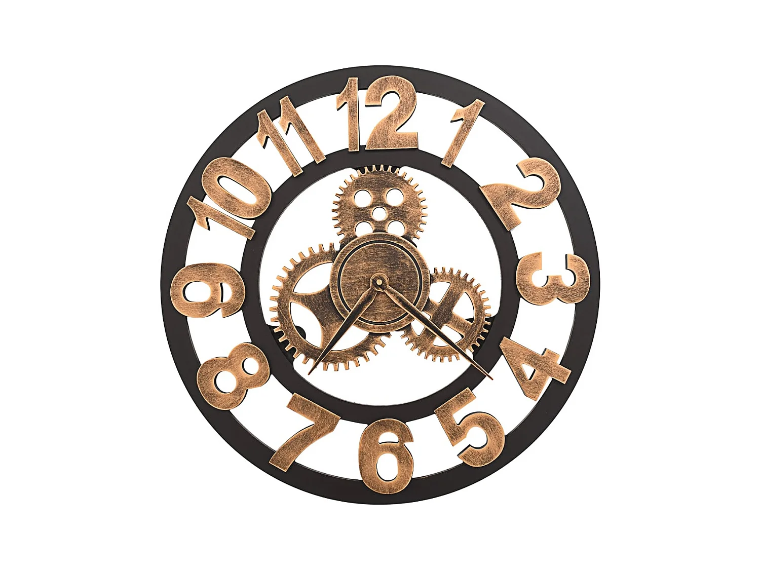 Wandklok Metaal 58 cm Goud en zwart