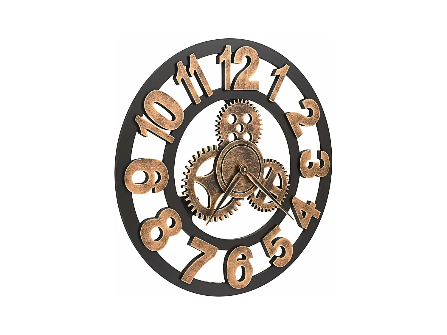 Wandklok Metaal 58 cm Goud en zwart