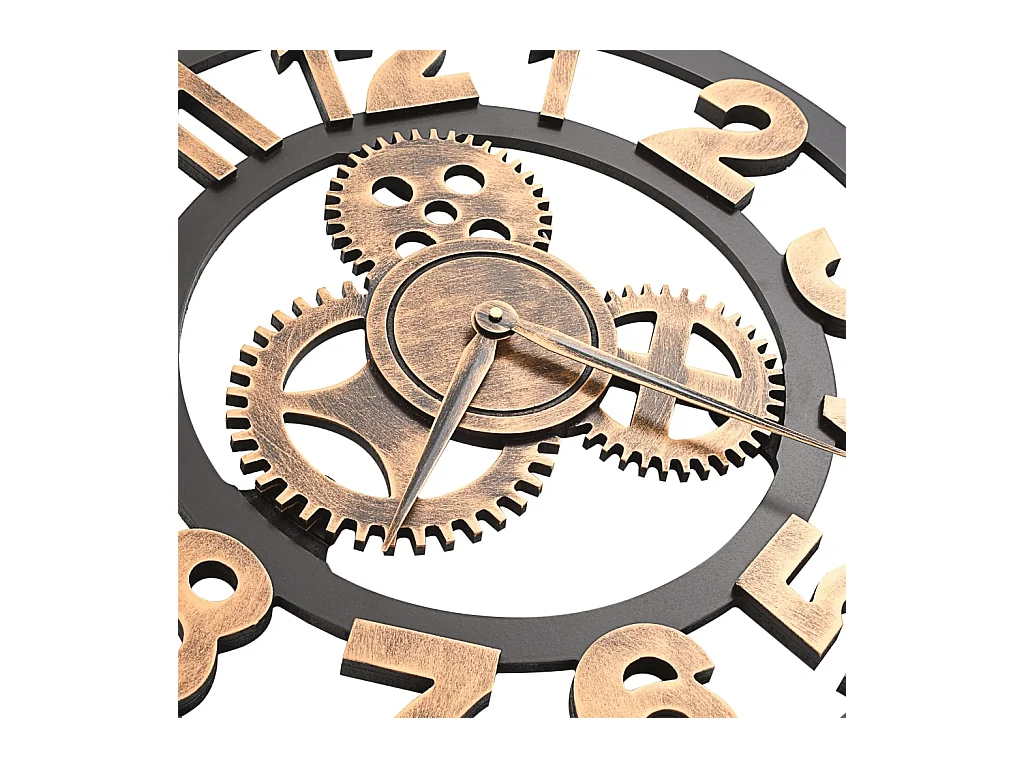 Wandklok Metaal 58 cm Goud en zwart