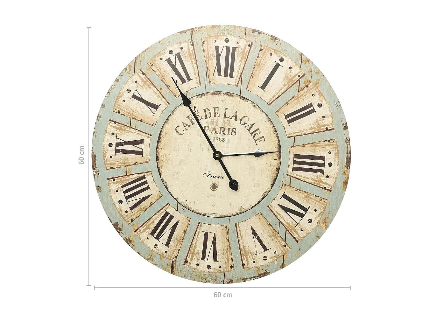 Wanduhr Mehrfarbig 60 cm MDF