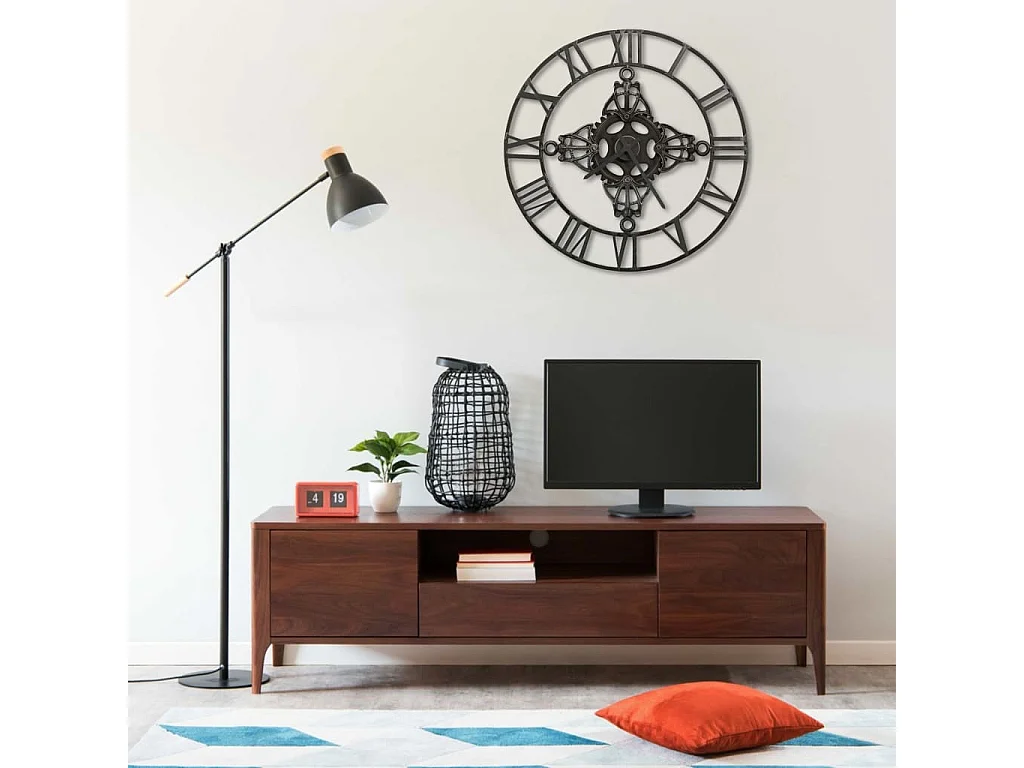 Horloge murale Argenté 78 cm Métal