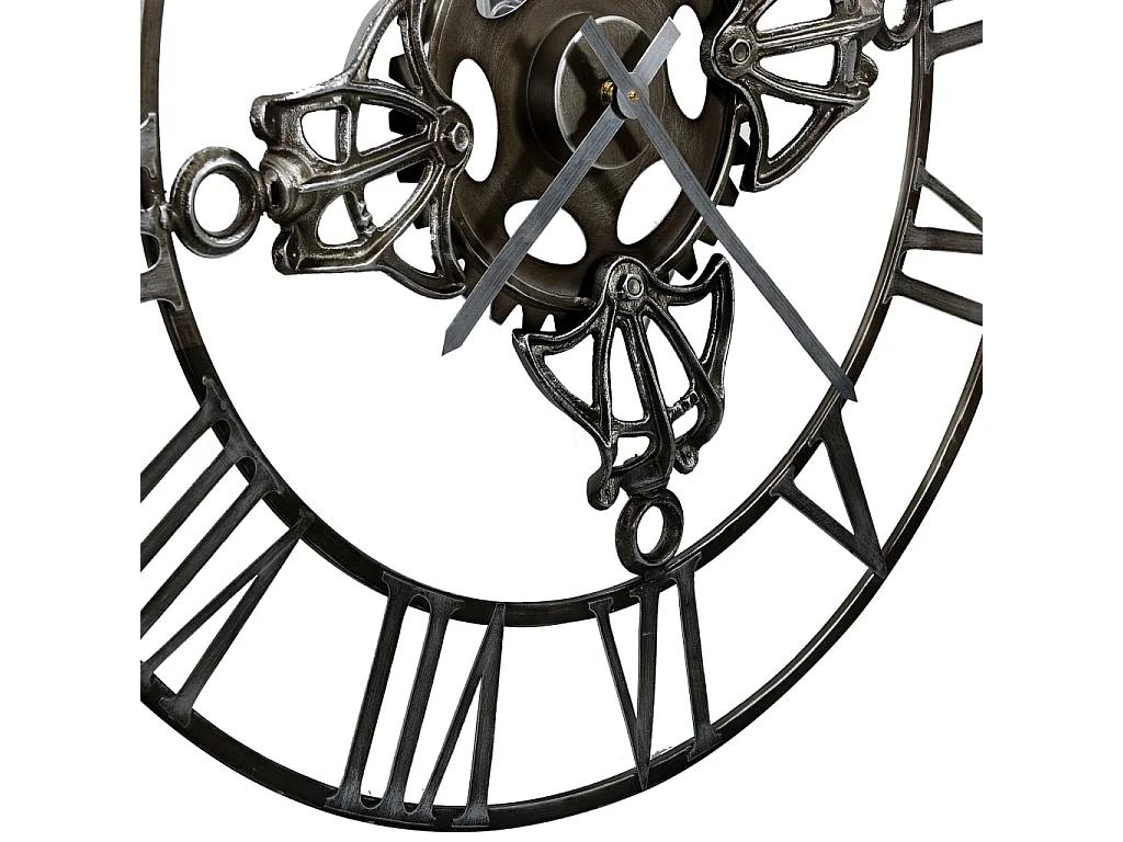 Horloge murale Argenté 78 cm Métal