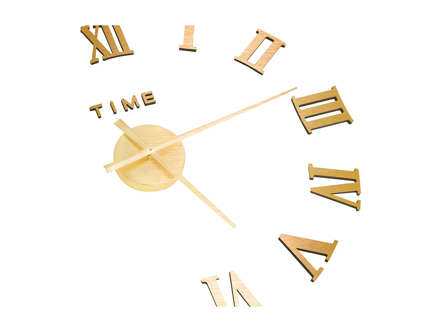 Horloge murale 3D Design moderne Doré 100 cm XXL