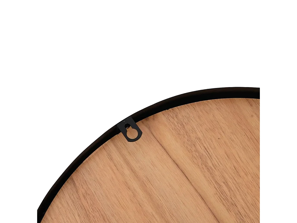 Horloge murale marron Ø39 cm fer et bois d'ingénierie