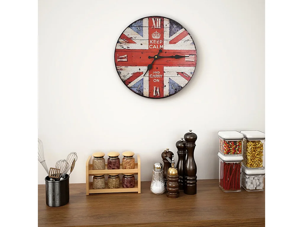 Reloj de pared vintage británico 30cm