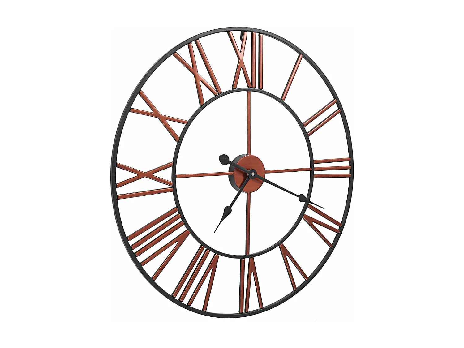 Relógio de parede Metal 58 cm Vermelho