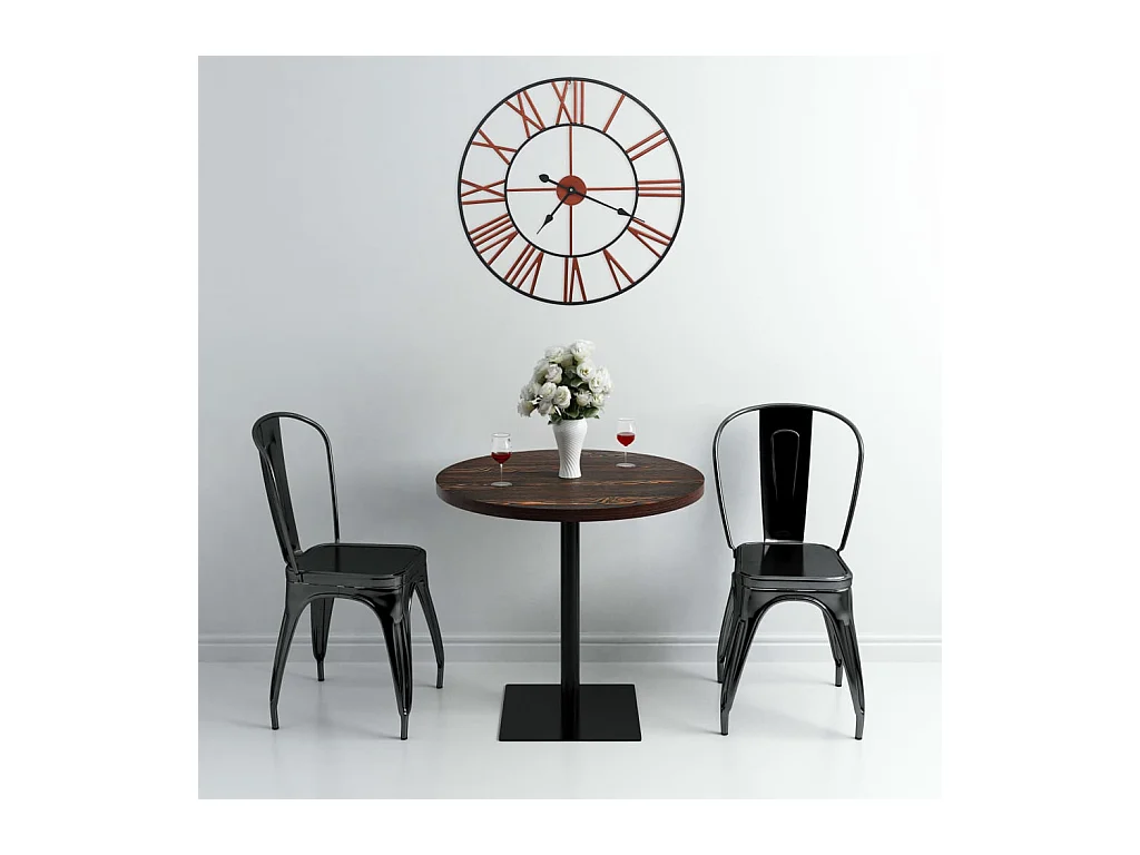 Horloge murale Métal 58 cm Rouge