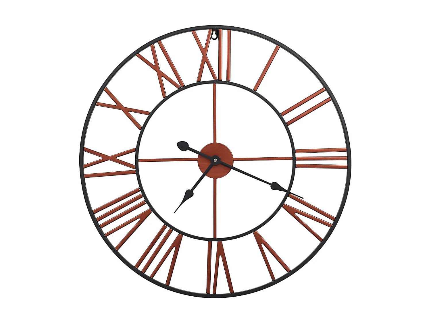Horloge murale Métal 58 cm Rouge