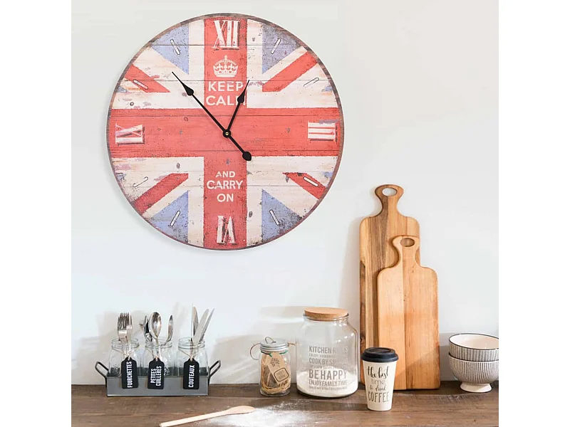 Horloge murale vintage Royaume-Uni 60 cm